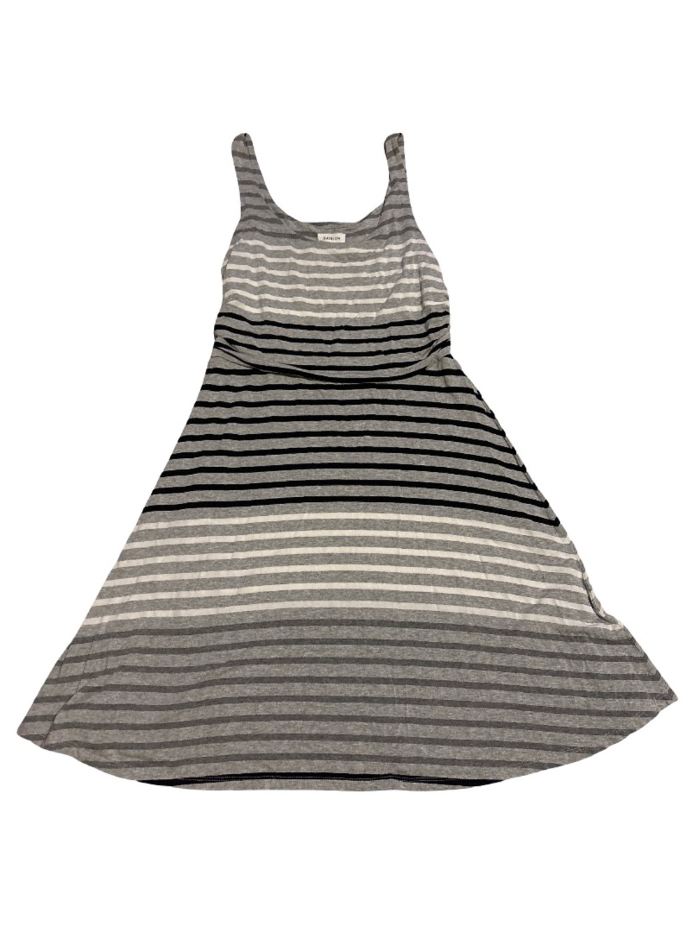 Athleta Gray & White Striped Sleeveless Top